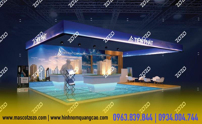 Thiết kế thi công lắp đặt gian hàng hội chợ chuyên nghiệp 1 TienPhat Final Maquette 2 800x494 1