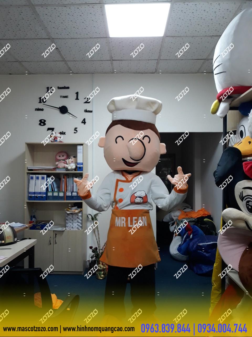 mascot đầu bếp mascot đầu bếp