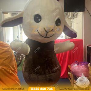 mascot cừu nâu