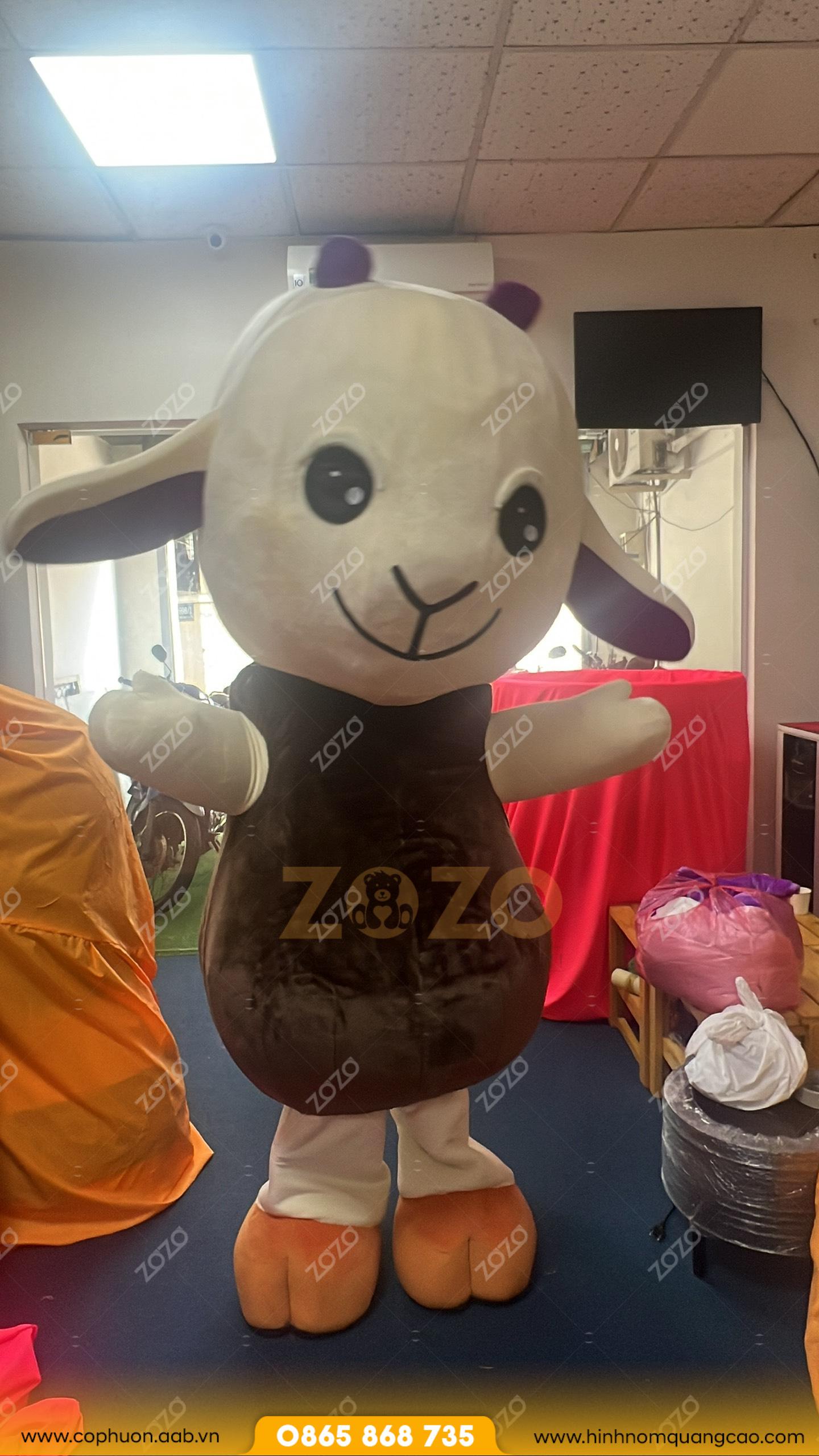 mascot cừu nâu mascot cừu nâu
