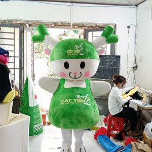 mascot đầu cọng hành lá