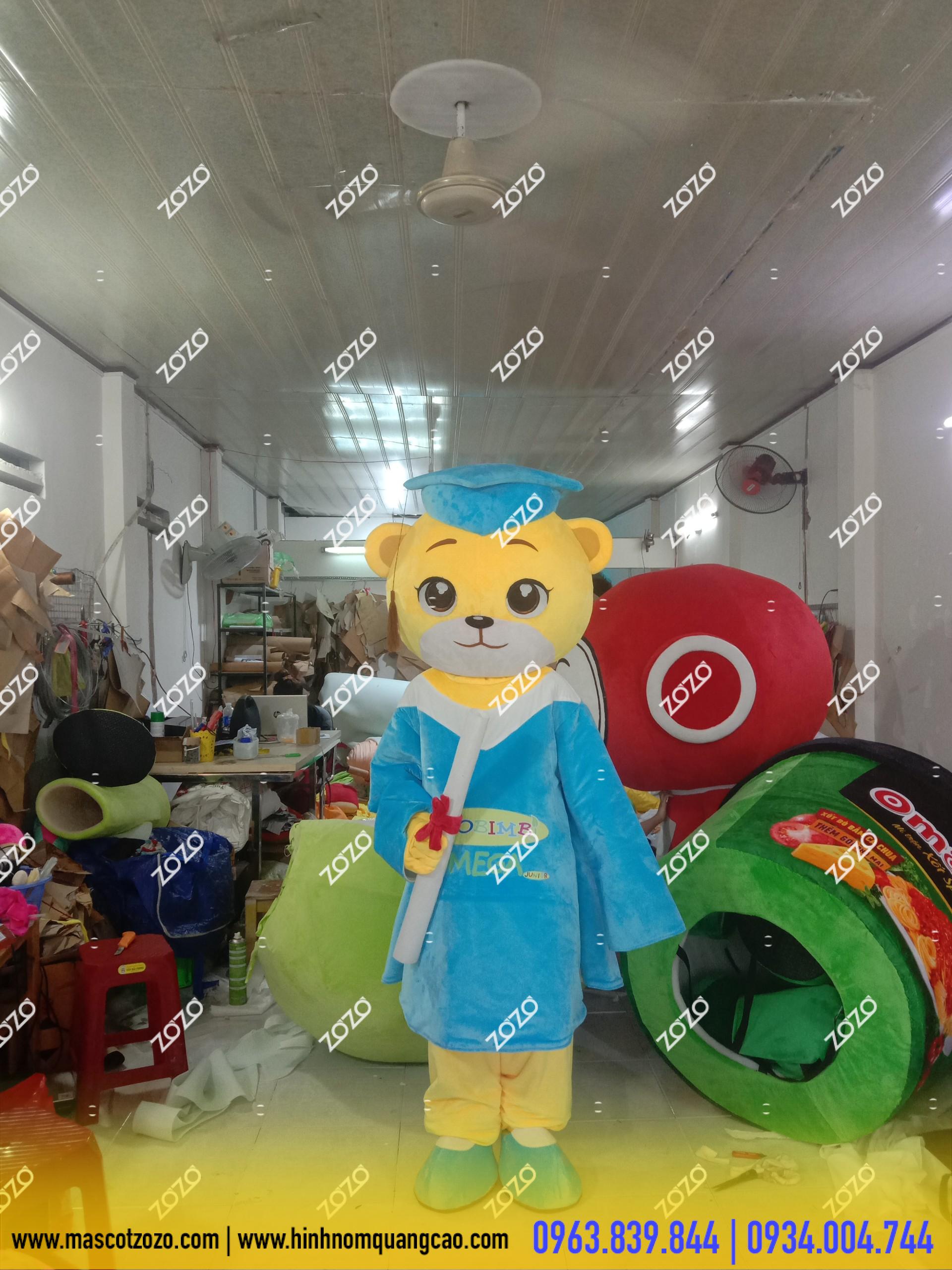 mascot gấu tốt nghiệp mascot gấu tốt nghiệp