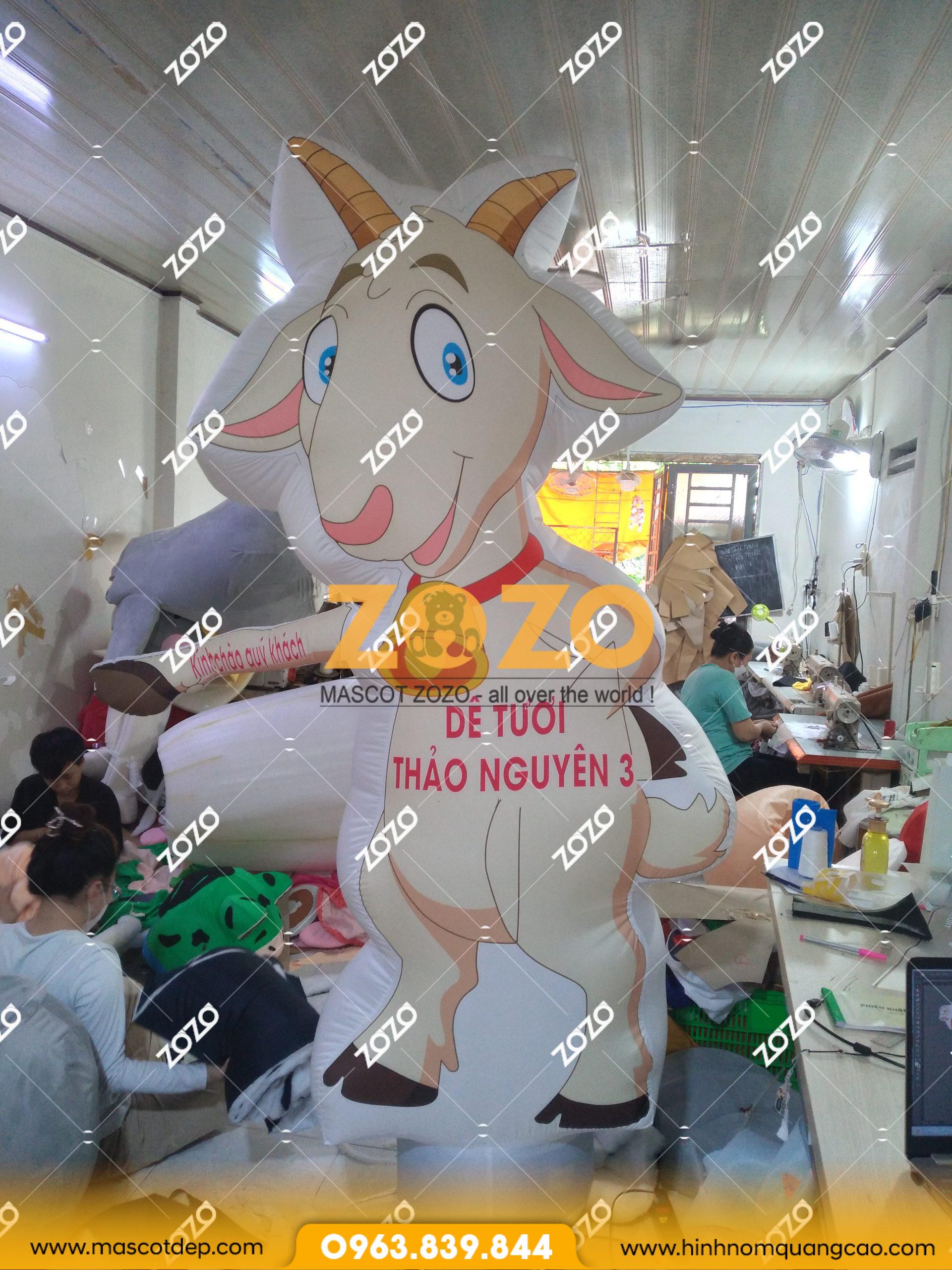 Rối hơi con dê - dê tươi Thảo Nguyên 3 Roi hoi con de de tuoi Thao Nguyen 3