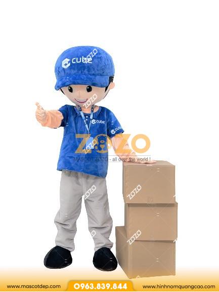 mascot cậu bé cube mascot cậu bé cube