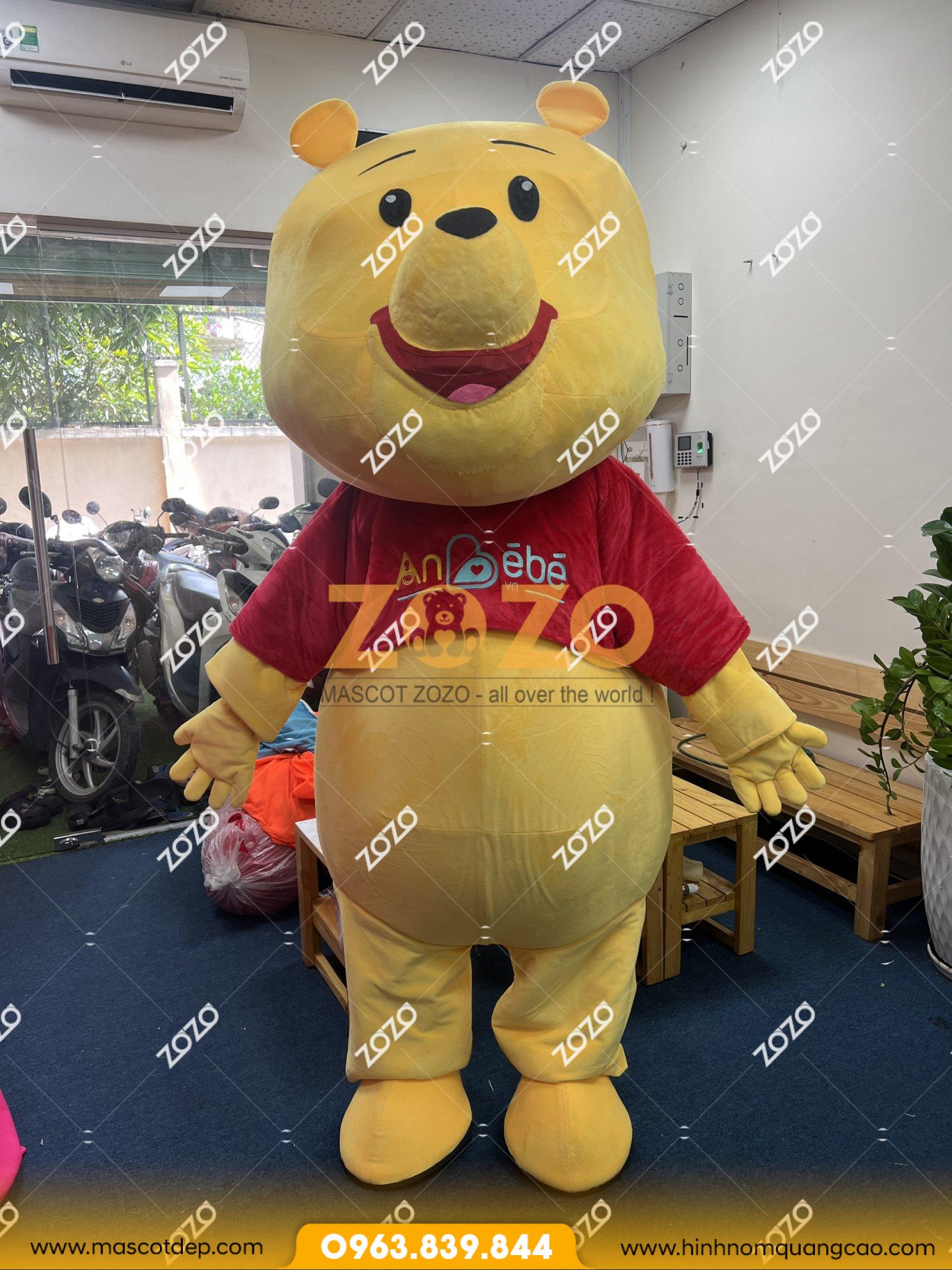 mascot gấu pooh MASCOT GẤU POOH AN BÉBÉ