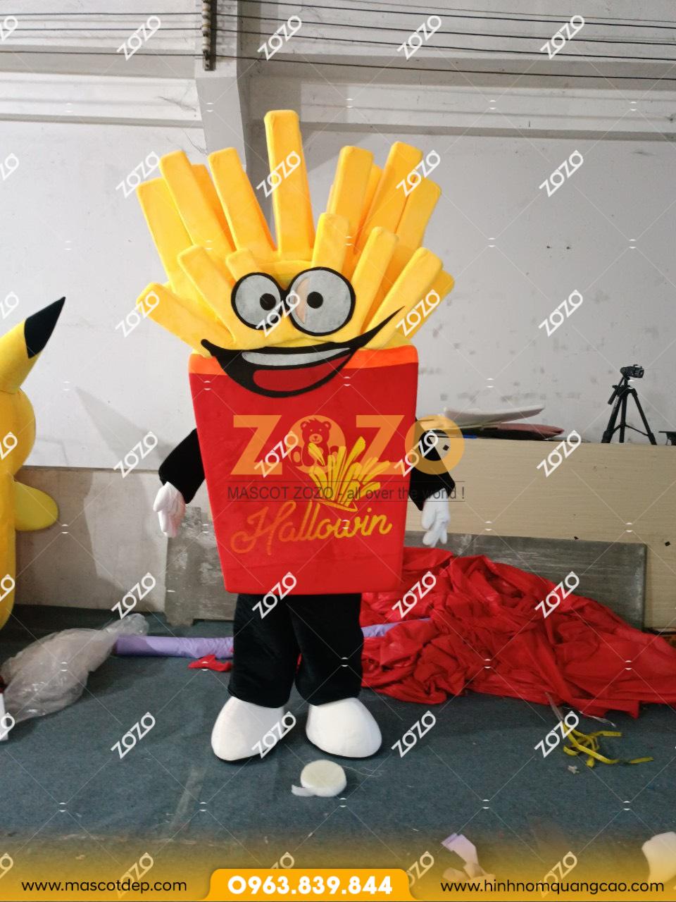 mascot hộp khoai tây hallowin mascot hộp khoai tây hallowin