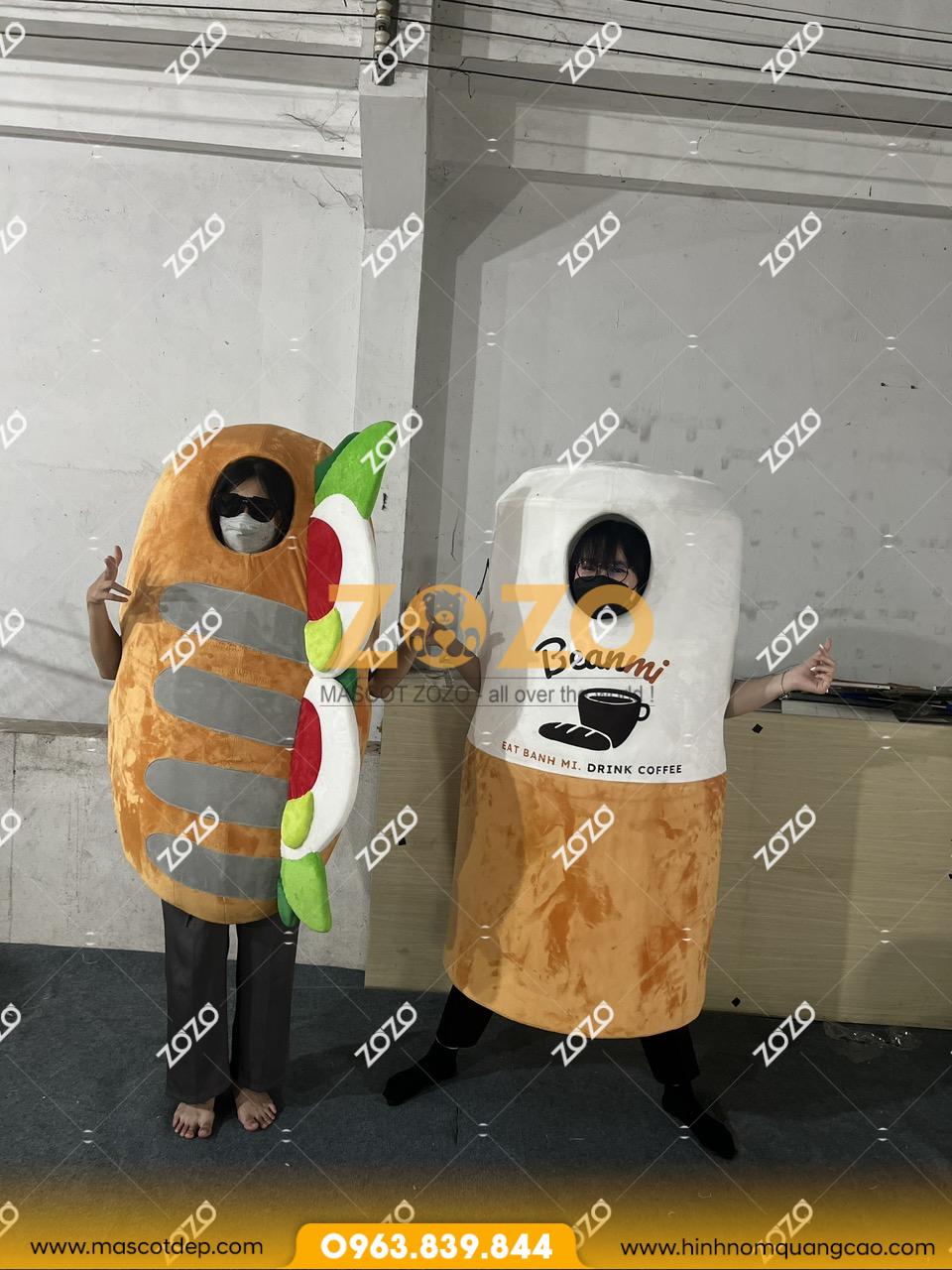 mascot lon cà phê Mascot mô hình lon cà phê