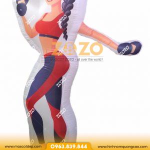 Rối hơi cô gái tập gym