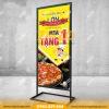 Standee chân sắt cho nhà hàng quán ăn 1 stadee khung sat