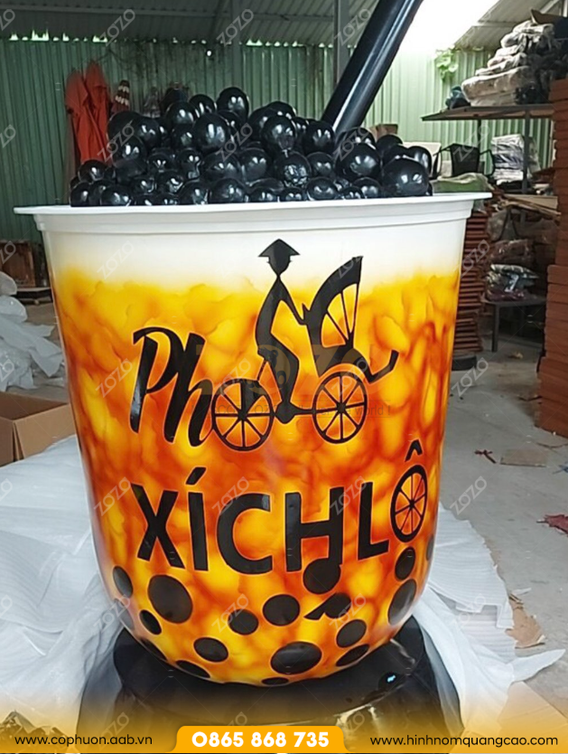 Mô hình ly trà trân châu bằng xốp eps Mo hinh ly tra tran chau bang xop eps