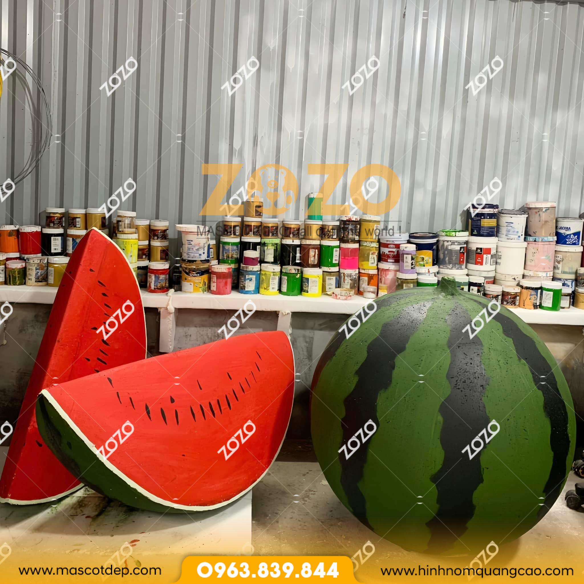 Mô hình xốp dưa Hấu Mo hinh xop dua Hau