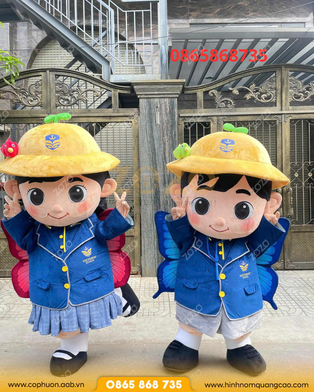 mascot khai trương viral
