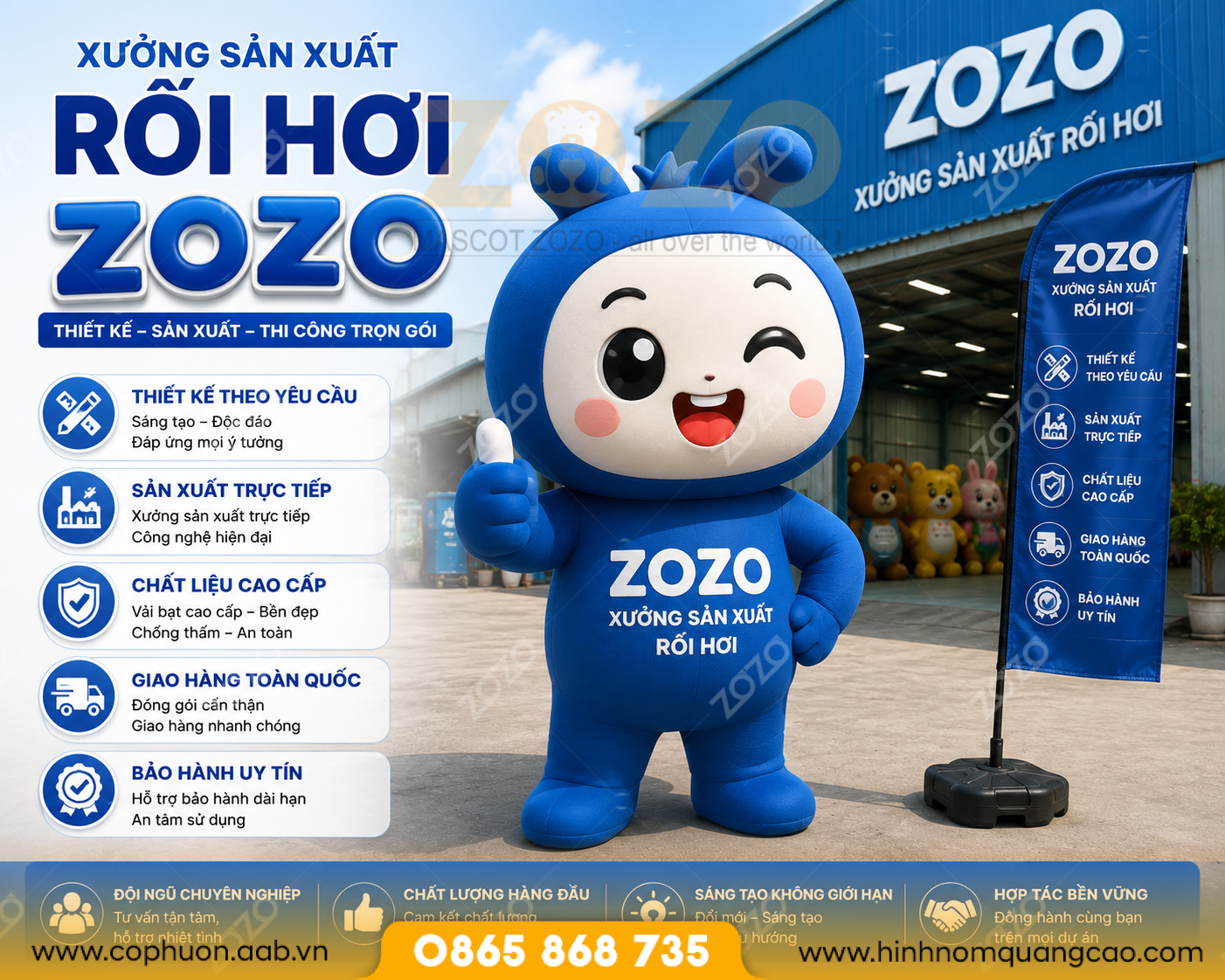sản xuất mascot theo yêu cầu
